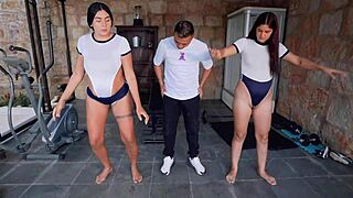 melany's workout turns into steamy latina group sex romp