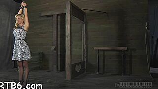 Bound couple goes nasty with sloppy blowjob bondage hardcore fucking