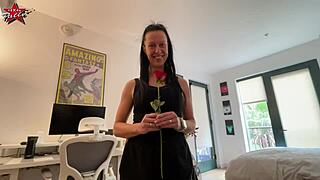 mature texas patti massages patrick's big cock orally