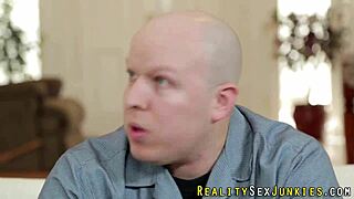 Why does this pornstar cuckold her old man with a massive interracial cock facial?