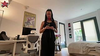 mature texas patti massages patrick's big cock orally