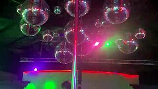 curly haired latina princess teases with slow striptease reveal