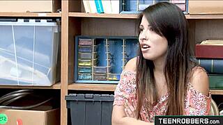 Teen Thief Caught Shoplifting Punished Bent Over Doggystyle