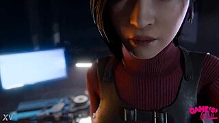 Ada Wong Gives Leon AWESOME CLOSE-UP HANDJOB Animation