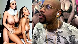 Fuck yes! Transgender nun rams her big cock into petite latina slut's ass hard!