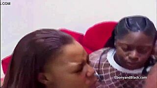 Deep FACE FUCKING two EBONY amateurs then CUM SWAP!