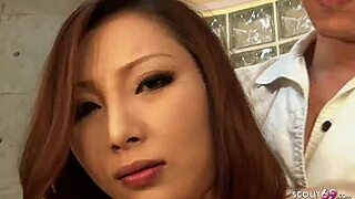 petite japanese teen cums multiple times from uncensored creampie pounding