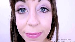 A fierce flawless brunette model strips for rough pov fucking on the casting sofa.