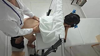 Redhead Blindfolded Fucked in Clandestine Hospital