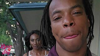 ebony pussy gets bbc pounded raw post-date doggystyle bliss
