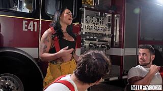 whoa milfy eva angelina takes six cocks in wild interracial gangbang orgy 🍆💦