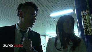 Hardcore Japanese Milf's Seductive Blowjob on Big Natural Tits Leads to Pussy Pounding