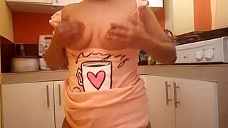 my big ass busty mature fingers wet pussy in the kitchen solo