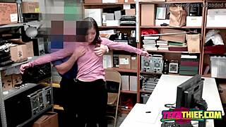 Emily's Shocking Theft Turns into Petite Pounding by Officers' Monster Cocks