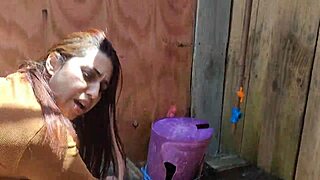 caught me outdoor now earns tasty blowjob lick and pussy squirt