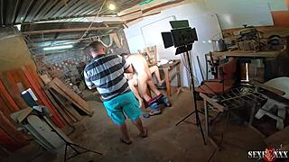 Luara Amaral's first orgasm creampie explosion in Brazilian teen fuck!