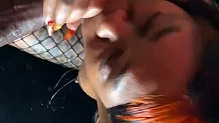 check out this wild lace fishnet ebony creampie compilation 😈🍑