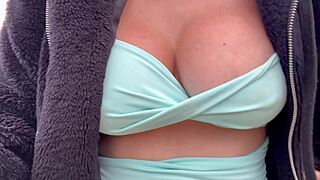 Artemisia Love displays curves outdoors publicly