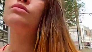 redhead wife struts são paulo streets caged cock tease 😈🔥