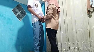 teacher bent over doggystyle fucked hard at home