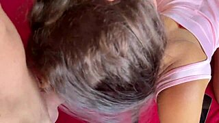 Petite brunette slut bent over for intense anal assfucking creampie