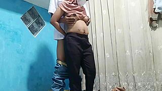 teacher bent over doggystyle fucked hard at home