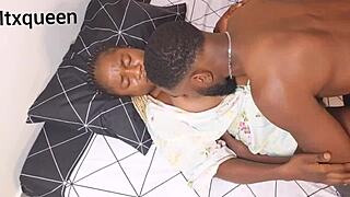 My submissive moans echo during midnight deepthroat doggystyle monster cock pounding