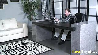 Blonde milf mommy Morgan Ray's shaved silicone tits beg for relentless pounding