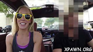 Real couple fucks rough doggystyle bent over in shop