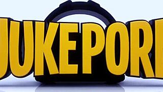 pretty blonde slams big dildo in ass