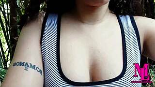 Isn't this sexy latina's outdoor squirt incredible?