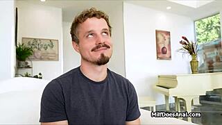 Busty Milf Overwhelmed by Lustful Titty Fuck in Spandex Yoga Home Session