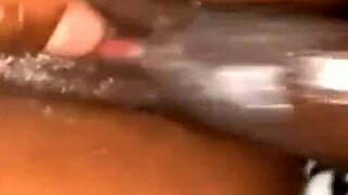 creamin all over my big black monster cock missionary style