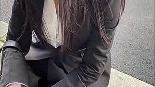 Intriguing Hotel Rendezvous With Japanese Office Lady Awaits