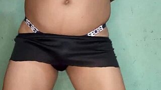 seductive victoria's secret purple satin thong dance tease