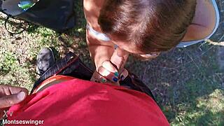 i love giving outdoor blowjobs in the peaceful countryside pov