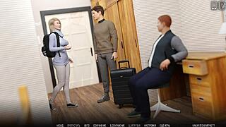 university coed flashes big tits and hairy pussy outdoors