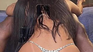 Curvy Latina Enjoys Huge BBC While Hubby Watches Amateur Action