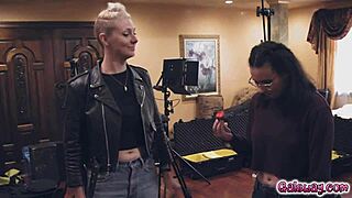 mackenzie moss and kira noir munch casey calvert's pussy on command 😈👅