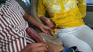 i finally got her to flash those big tits in the car public risky outdoor thrill shes shaking