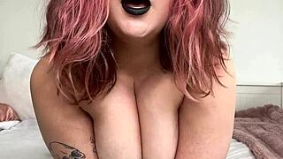 curvy goth mommy joi makes you explode big natural tits 😈💦
