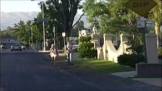 Christine jumps into this hot threesome riding that dick with her girl partner