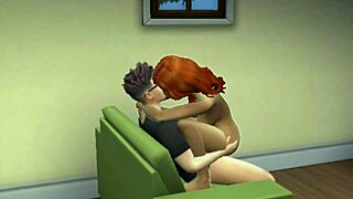 redhead slut rides cock cowgirl then doggystyle anal