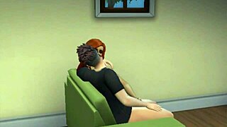 redhead slut rides cock cowgirl then doggystyle anal