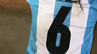 Cheating Argentinian Neighbor Fucked Raw on Terrace Behind Husband's Back