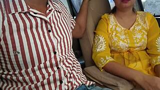 i finally got her to flash those big tits in the car public risky outdoor thrill shes shaking