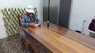 Old Man Ravages Curvy Young Student In Kinky Skirt Fuck Fest