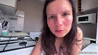 hot stepmom submits to young stud who uses her hairy pussy rough in missionary and rimjob