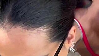 cutie latina mami picks up stranger on beach for hot outdoor fun 😘🏖️💋