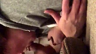 Seductive milf sucks cock while fingering soaked pussy